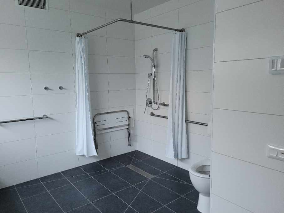 Accessible shower and bathroom area
